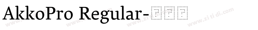 AkkoPro Regular字体转换